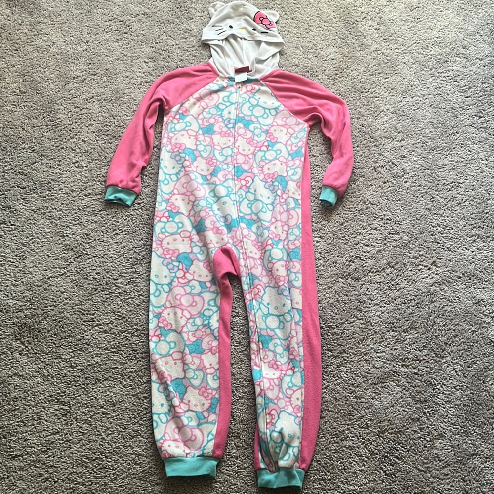 Hello Kitty Sanrio Girls Onesie Pajamas